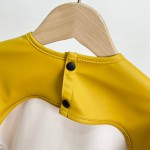 Toddler Feeding Apron Manufacturer - Custom New PU Waterproof Long Sleeves Smock Overalls Smocked Children Clothing