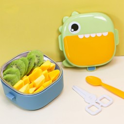 Bento Lunch Box Manufacturer - Customized BPA Free PP Plastic Portable Stainless Bowl with Spoon Scissor