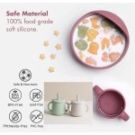 Silicone Kids Feeding Set Manufacturer - OEM Cup Bowl Tableware Suction Dish Bibs Spoon Plate Set