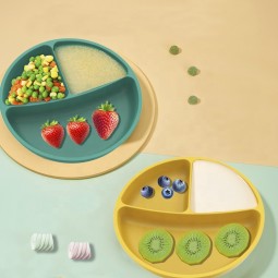 Children Dinnerware Set Manufacturer - Food Grade Silicone Divided Suction Plates Bowls for Toddlers