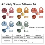 Silicone Kids Feeding Set Manufacturer - OEM Cup Bowl Tableware Suction Dish Bibs Spoon Plate Set