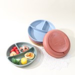 Silicone Baby Plate Set Manufacturer - Manufacturer Wholesale BPA Free Divided Suction with Lid