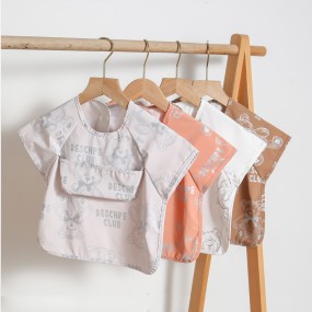 Toddler Feeding Apron Manufacturer - Wholesale High Quality Long Sleeved Waterproof Smock Bib Clothes for Baby