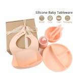Silicone Suction Dish Manufacturer - OEM for Toddlers Deep Split Tray Five Tableware Dining Set