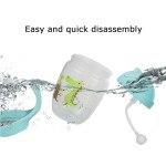 Training Bottle Manufacturer - BPA Free PP Plastic Carton Patterns Drinking Cup with Straw