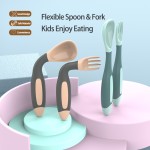 Children Tableware Set Manufacturer - Spoon Fork with Travel Case PP Material for Daily Feeding