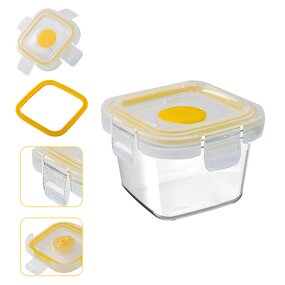 Baby Storage Container Manufacturer - Wholesale New Portable Plastic Lid Glass Snack Food Crisper Set