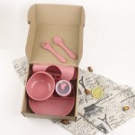 Silicone Baby Feeding Set Manufacturer - Wholesale Cute Kid Food Suction Plate Bibs Dinnerware