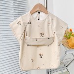 Baby Feeding Apron Manufacturer - Wholesale New Arrival Eco Friendly Waterproof Long Sleeved Smock Bib with Pocket