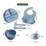 Silicone Kids Feeding Set Manufacturer - OEM Cup Bowl Tableware Suction Dish Bibs Spoon Plate Set