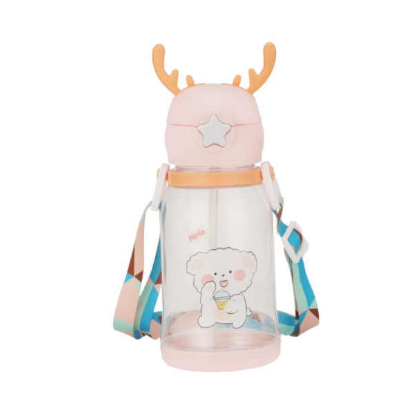 Children Water Bottle - Leak Resistant Straw