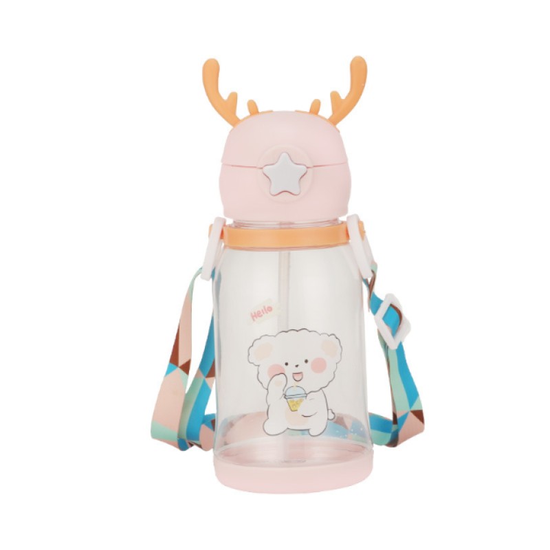 Children Water Bottle - Leak Resistant Straw