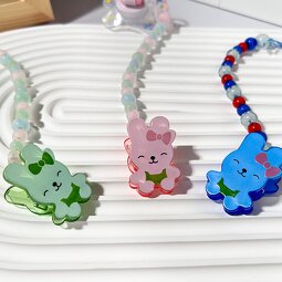 Pacifier Clip - Beads Silicone Chain