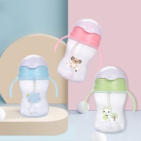 Water Bottle - Kids Plastic Straw