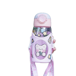 Plastic Water Cup - Cartoon Antler Design