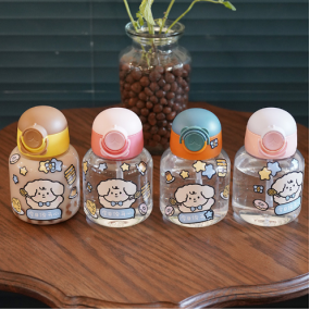 Plastic Water Bottle - Colorful Cartoon