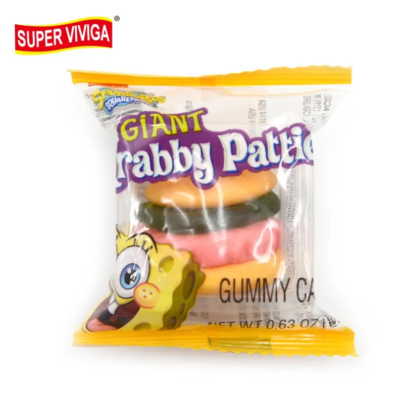 Wholesale Custom Sweet Giant Burger Soft Jelly Gummy Candy
