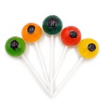 批发定制彩色甜水果硬眼睛棒棒糖