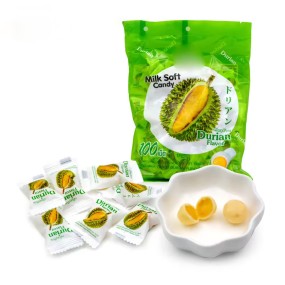 Wholesale Custom Durian Flavor Milk Chewy Soft Candy