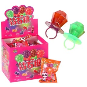 Wholesale Ring Toy Sweets Diamond Ring Pop Hard Candy Lollipop