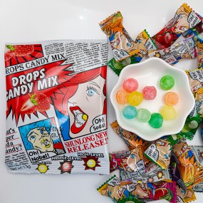 Wholesale Custom Colorful Ball Shape Super Sour Fruity Hard Candy