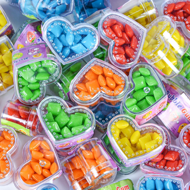 Wholesale Custom Miniature Gum Tabs Assorted Colors Tropical Fruit Flavors Chewing Gum Candy