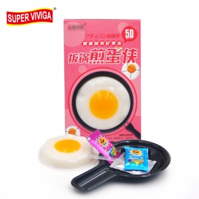 Hot Selling Thailand Sweet Big Fried Egg Shape Jelly Pudding With Popping Candy