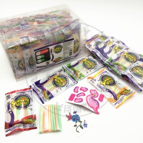 Tattoo Assembling Cartoon Animal Paper Card Sorbete Loco Fruity Powder Cc Candy Stick