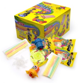 Factory Wholesale Custom Halal Mix Fruit Short Cc Stick Candy With Toy