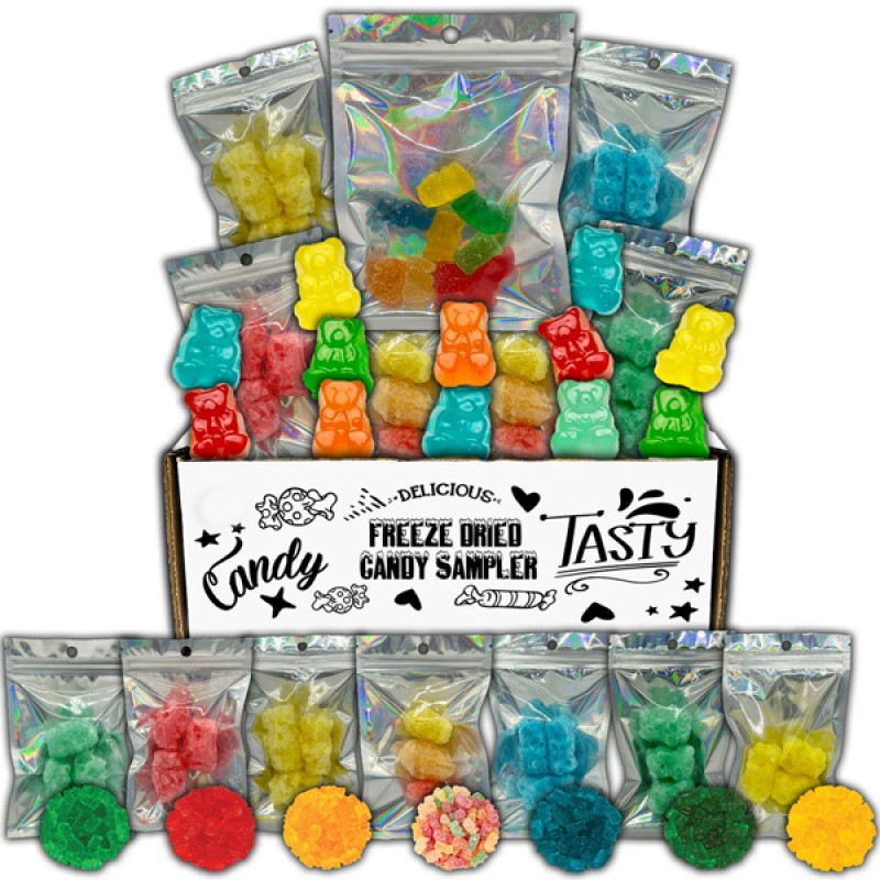 Wholesale Custom Assorted Fruit Flavor Sweet Sour Freeze Dried Bear Gummy Candy