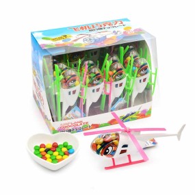 Funny Airplane Shape Shantou Toy Candy With Chocolate Beans