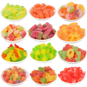 Wholesale Custom Colorful Halal Gelatin Pectin Sweet Jelly Gummy Candy