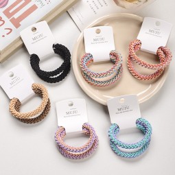 Rainbow Hair Ring - 2pcs Clip On Rope