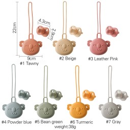 Baby Pacifier Organizer Manufacturer - Silicone Storage Pocket Bag Portable BPA Free PVC Free 1-2 Years