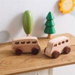 Wooden Model Car Toy Manufacturer - Montessori Intelligent Handmade Bus Unisex Educational with Custom Logo