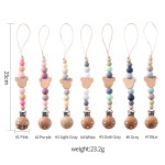 Baby Pacifier Clips Manufacturer - Food Grade Silicone Floral Cartoon Round Shape with Chain for Feeding