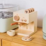 Wooden Coffee Machine Toy Set Manufacturer - Preschool Pretend Play Kitchen for Kids Unisex