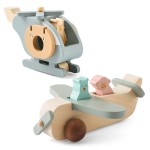 Wooden Airplane Toy Set Manufacturer - Unisex Two-Piece for Children 2-4 Years PC Model with CPC Certificate