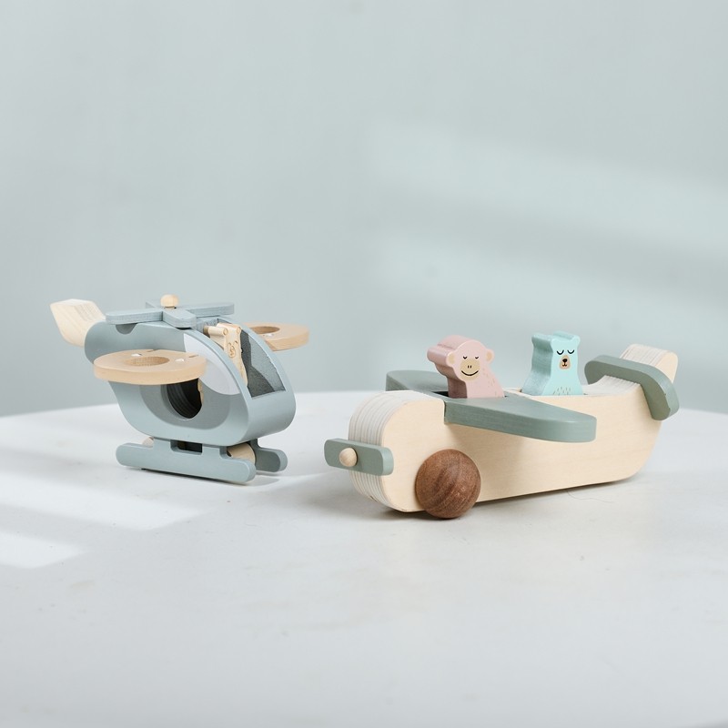 Wooden Airplane Toy Set Manufacturer - Solid Wood Educational Painted DIY Assembly for 5-7 Years FSC Certified