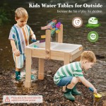 Wooden Sand Water Table Manufacturer - Modern Baby Furniture with Learning Play Features Unique Play Desk