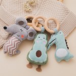 Baby Crib Mobile Toy Manufacturer - PSZ1089 Cute Soft Plush Doll Bear Bunny Animal Hanging Ring Soothing