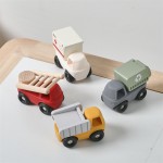 Silicone Toy Car Manufacturer - Unisex Montessori Colorful Early Educational Cognitive Traffic Bus in Bag