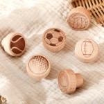 Wooden Drawer Knobs Manufacturer - Customized DIY LOGO Small Size for Early Education Home Decor 0-24 Months