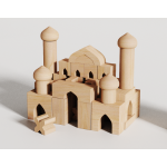 Wooden Mosque Playhouse Set Manufacturer - Modern Construction Toy with 40 Pieces Educational Historical Buildings DIY
