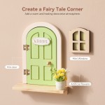Wooden Baby Educational Toys Manufacturer - for 1-3 Years Birthday Home Decor Elf Door with Window Flower