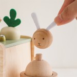 Wooden Vegetable Cognition Toy Manufacturer - Montessori Colorful Beech Wood Building Blocks Featuring Bus Car