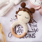 Wooden Crochet Baby Toy Manufacturer - High Quality Customizable Angel Cute Soft Animal Rattle Sensory