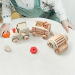 Small Train Puzzle Toy Manufacturer - Newly Upgraded Unisex Multifunctional Wood Montessori Safe for 0-6 Years