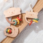 Wooden Rattle Set Manufacturer - Adorable Bear Snail Infant Early Development Aid Baby Rattles