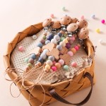 Baby Pacifier Clips Manufacturer - Food Grade Silicone Floral Cartoon Round Shape with Chain for Feeding